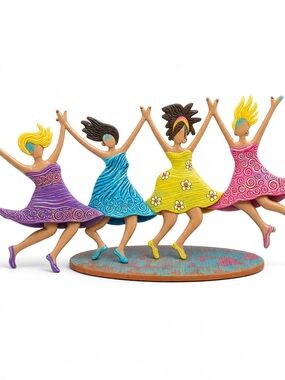 Robert Shields signed metal art. The wild sisters.